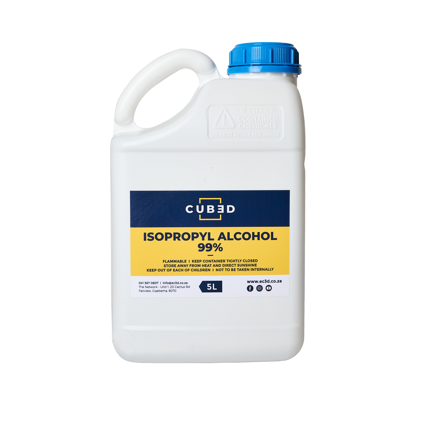 CUB3D 99 Isopropyl Alcohol 5Lt EC 3D Printing Supplies