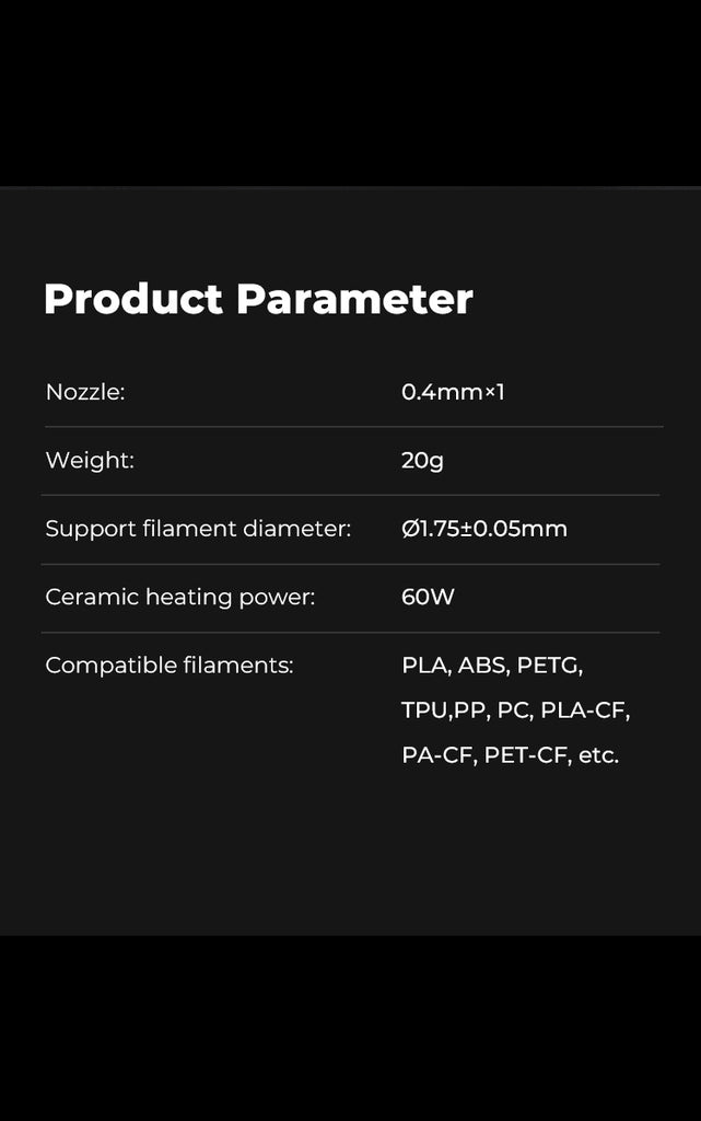 K1C Ceramic Heating Block Kit - Quick-swap Nozzle - Image 12