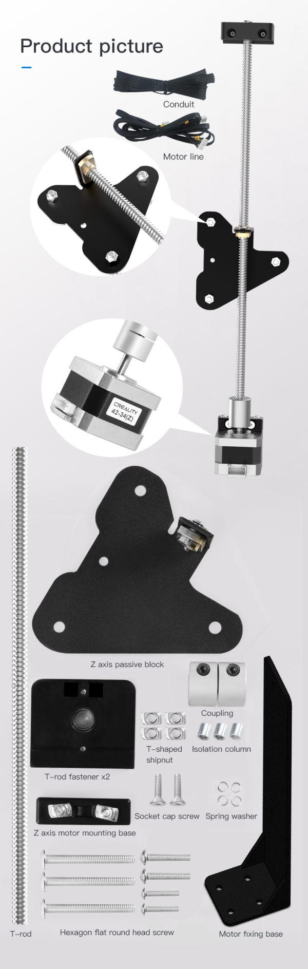 Creality Dual Screw Rod Upgrade Kit - Image 9