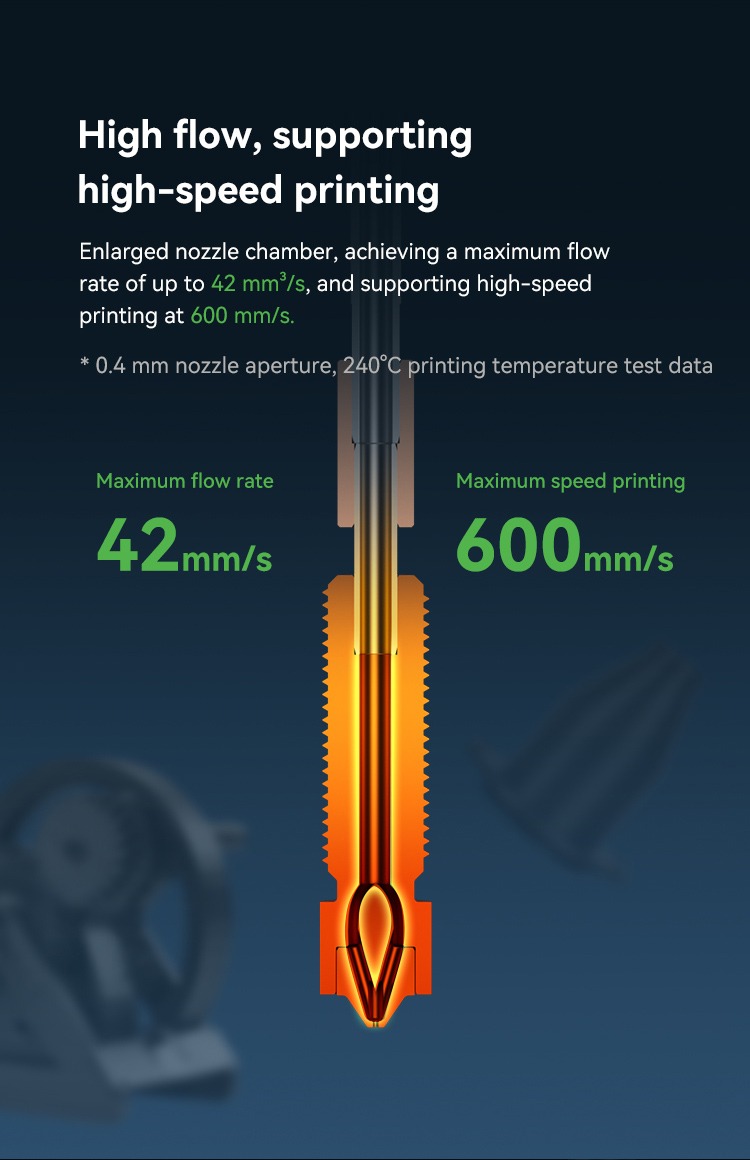 Genuine E3D Obxidian™ High Flow Nozzle Assembly K1 series 0.4mm - Image 4