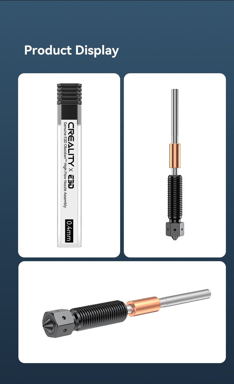 Genuine E3D Obxidian™ High Flow Nozzle Assembly K1 series 0.4mm - Image 3