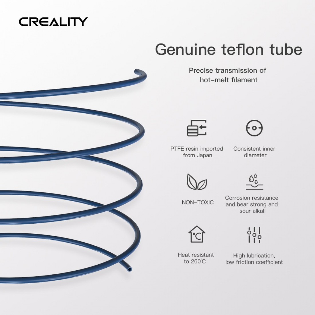 Creality Capricorn Teflon Tube - 2m - Image 4