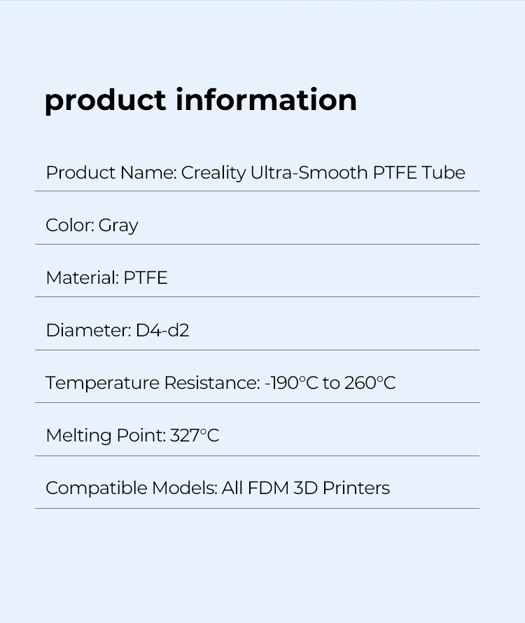 Creality Ultra Smooth PTFE Tube 1m - Image 8